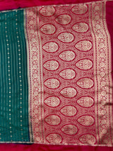 MIMOSA Sapphire Saree Saree — pallu and zari work detail