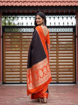 MIMOSA Chocolate Saree Saree — pose 7 styling detail