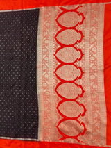MIMOSA Chocolate Saree Saree — pallu and zari work detail