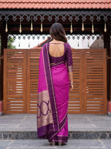 MIMOSA Lavender Saree Saree — pose 2 styling detail
