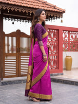 MIMOSA Lavender Saree Saree — pose 3 styling detail