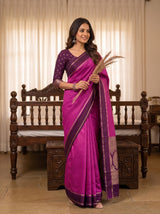 MIMOSA Lavender Saree Saree — pose 9 styling detail