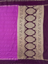 MIMOSA Lavender Saree Saree — pallu and zari work detail
