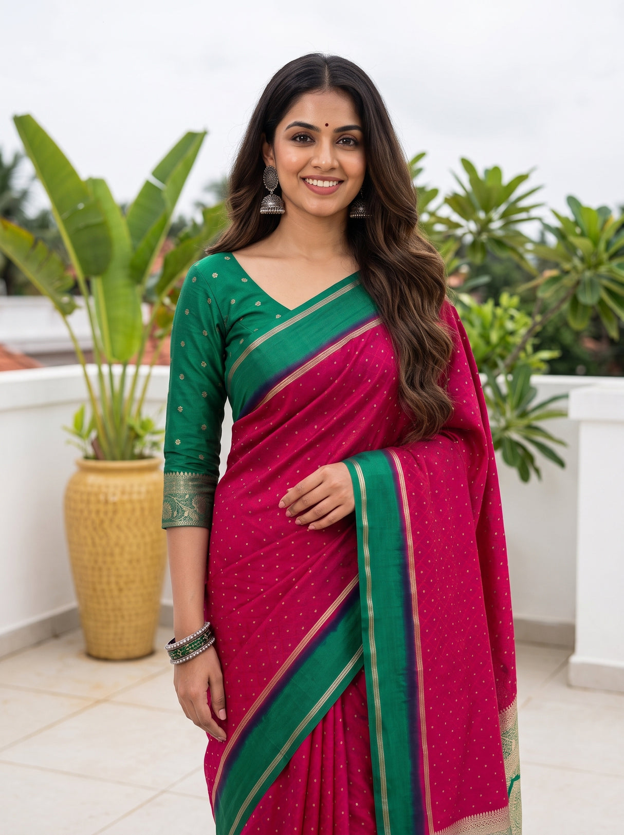 MIMOSA Rani Saree Saree — pose 10 styling detail