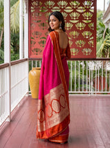 MIMOSA Strawberry Saree Saree — pose 7 styling detail
