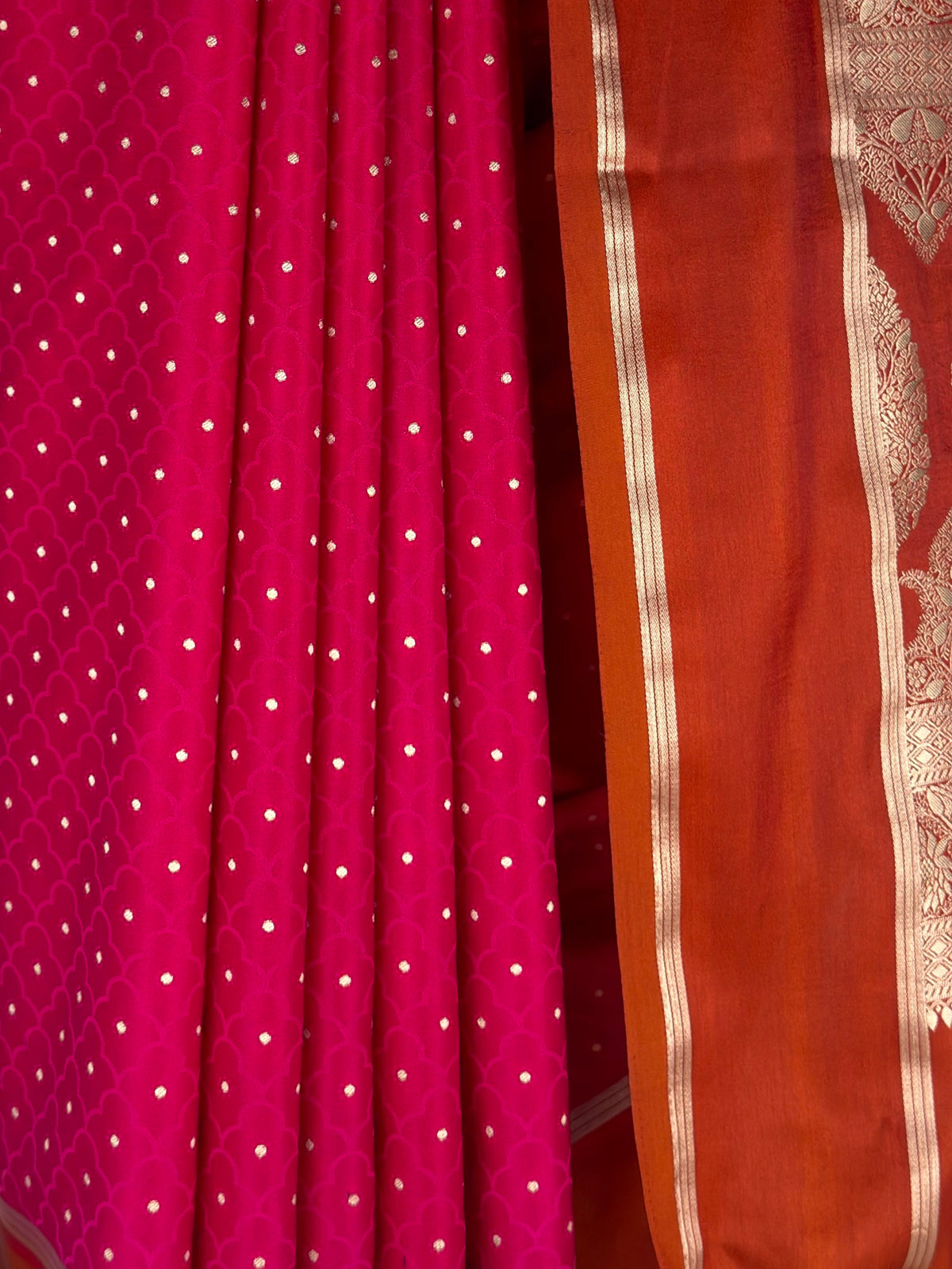 MIMOSA Strawberry Saree Saree — fleets shot full lifestyle