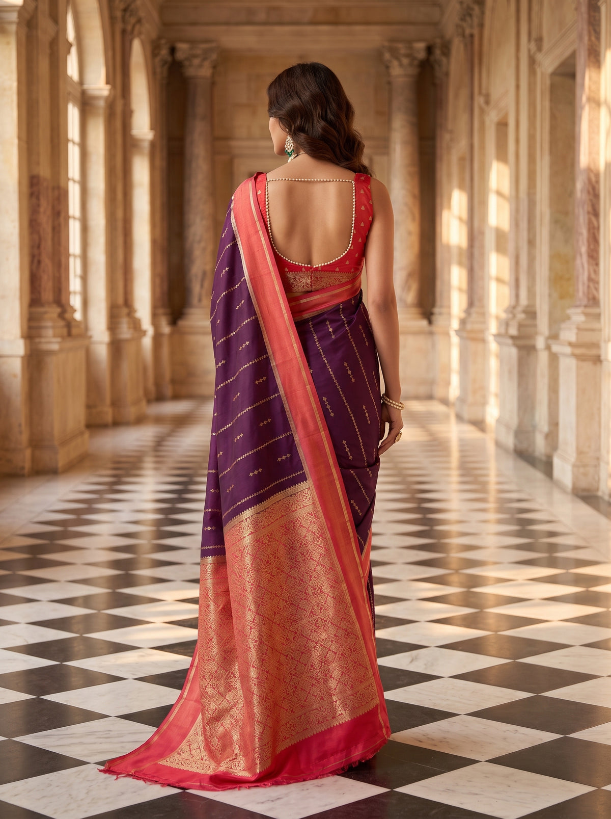MIMOSA Jamun Saree Saree — pose 2 styling detail
