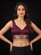MIMOSA Olive Saree Saree — blouse close-up