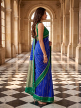 MIMOSA Royal Blue Saree Saree — pose 3 styling detail