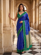 MIMOSA Royal Blue Saree Saree — pose 4 styling detail