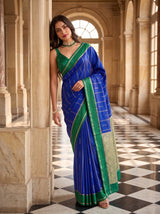 MIMOSA Royal Blue Saree Saree — pose 5 styling detail