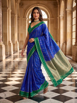 MIMOSA Royal Blue Saree Saree — pose 6 styling detail
