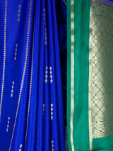MIMOSA Royal Blue Saree Saree — fleets shot full lifestyle