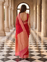 MIMOSA Red Saree Saree — pose 2 styling detail