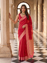 MIMOSA Red Saree Saree — pose 5 styling detail