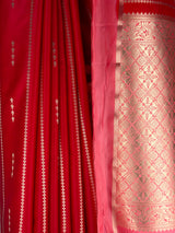 MIMOSA Red Saree Saree — fleets shot full lifestyle