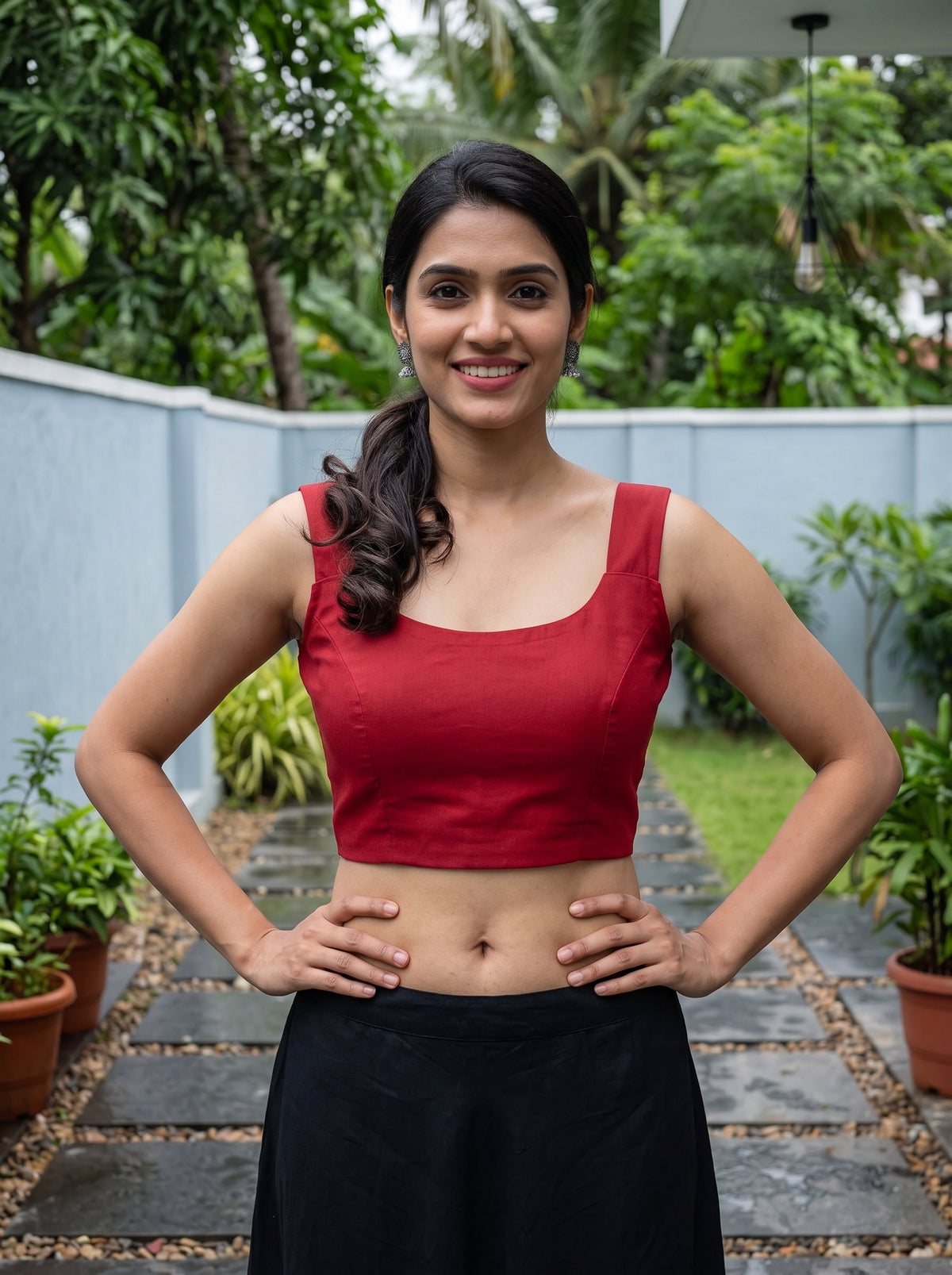 MIMOSA Strawberry Mysore Silk Saree — blouse close-up