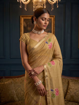 MIMOSA Chiku Saree Saree — pose 10 styling detail