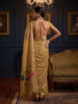 MIMOSA Chiku Saree Saree — pose 2 styling detail