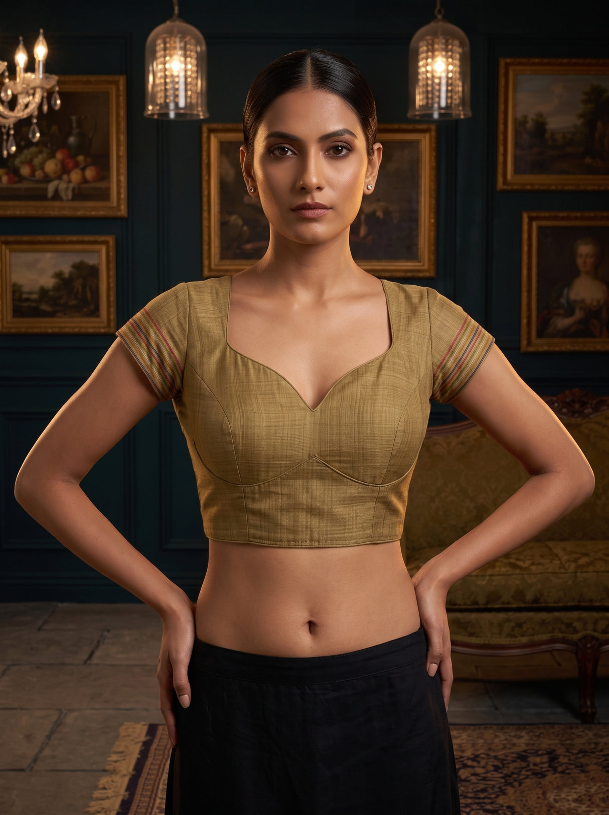 MIMOSA Chiku Saree Saree — blouse close-up