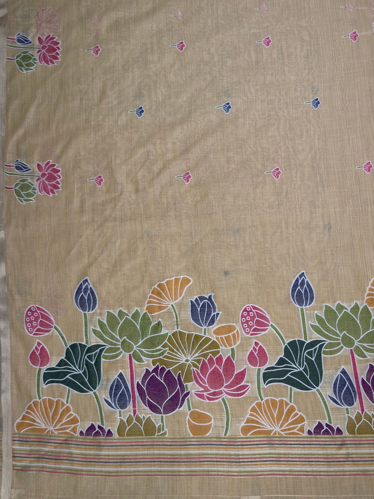 MIMOSA Chiku Saree Saree — pallu and zari work detail