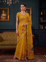 MIMOSA Gold Saree Saree — pose 5 styling detail
