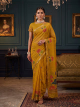 MIMOSA Gold Saree Saree — pose 6 styling detail