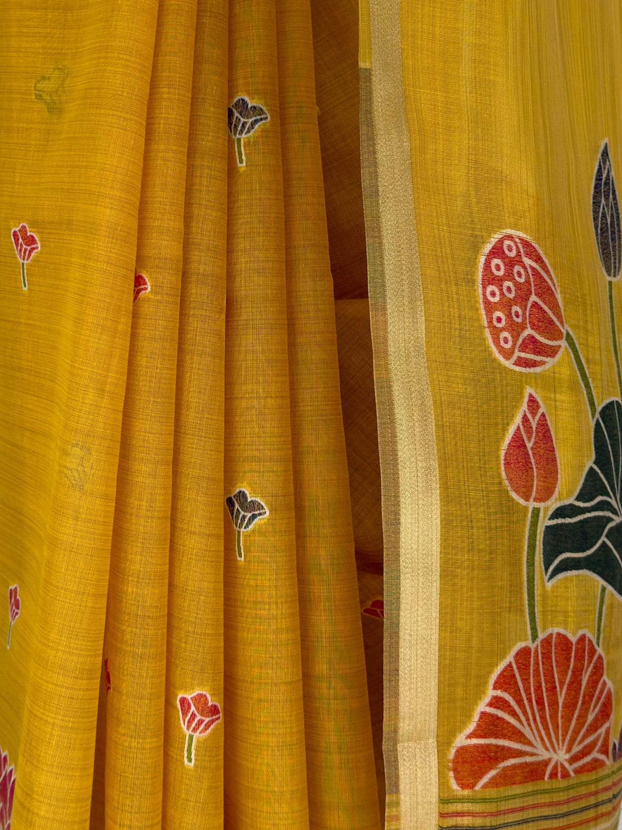 MIMOSA Gold Saree Saree — fleets shot full lifestyle