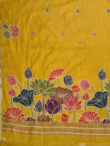 MIMOSA Gold Saree Saree — pallu and zari work detail
