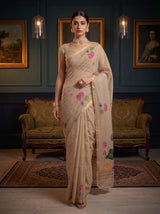 MIMOSA Half White Saree Saree — pose 6 styling detail
