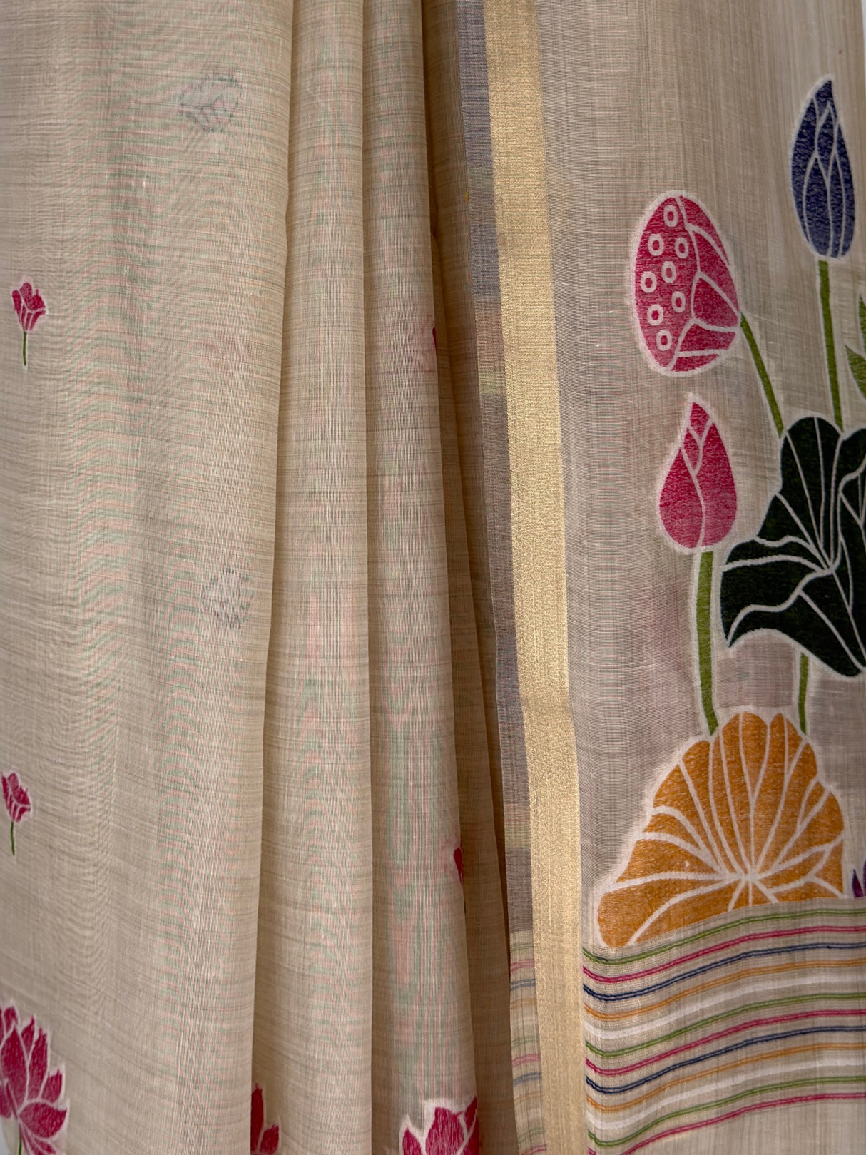MIMOSA Half White Saree Saree — fleets shot full lifestyle