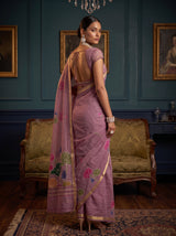 MIMOSA Lavender Saree Saree — pose 7 styling detail