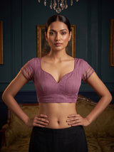 MIMOSA Lavender Saree Saree — blouse close-up