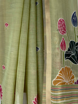 MIMOSA Pista Saree Saree — fleets shot full lifestyle