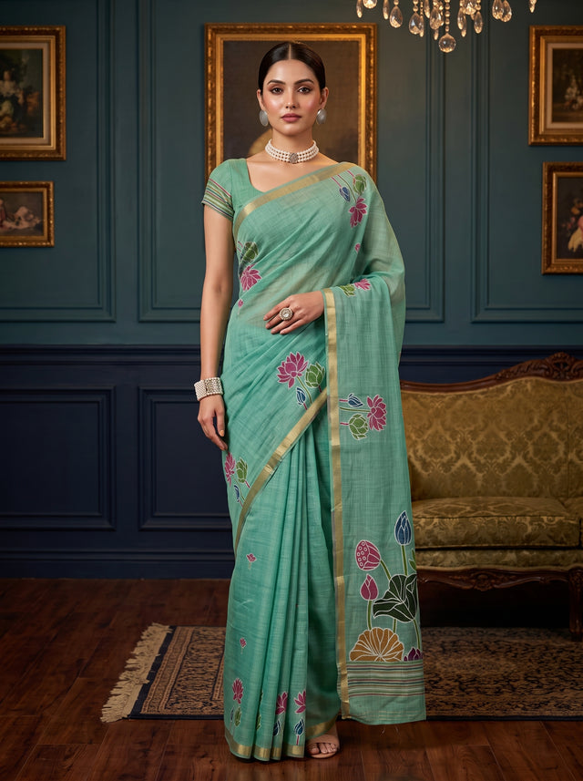 MIMOSA Rama Saree Saree — front view on mannequin