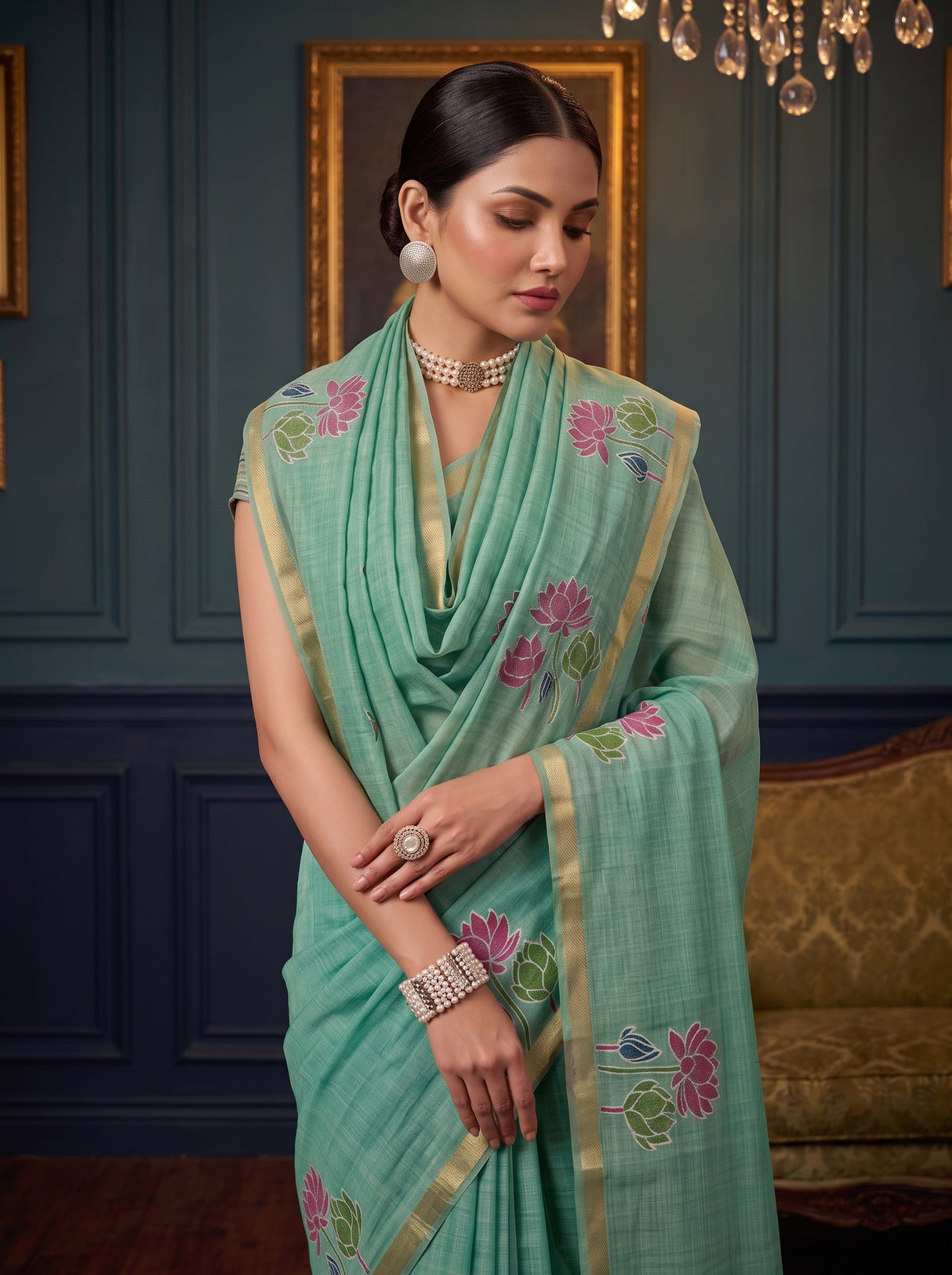 MIMOSA Rama Saree Saree — pose 10 styling detail