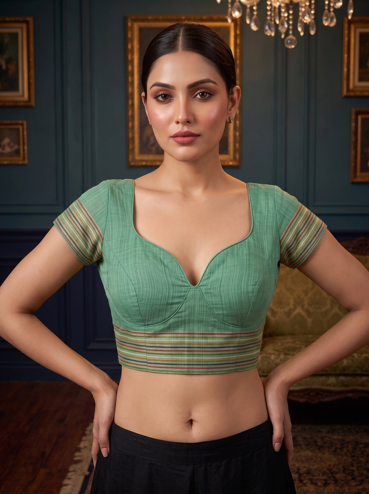 MIMOSA Rama Saree Saree — blouse close-up