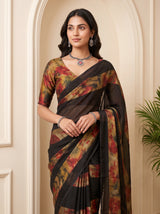 MIMOSA Black Saree Saree — pose 10 styling detail