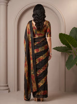 MIMOSA Black Saree Saree — pose 2 styling detail