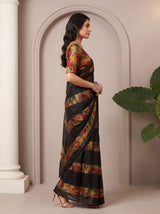 MIMOSA Black Saree Saree — pose 3 styling detail