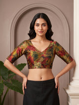 MIMOSA Black Saree Saree — blouse close-up
