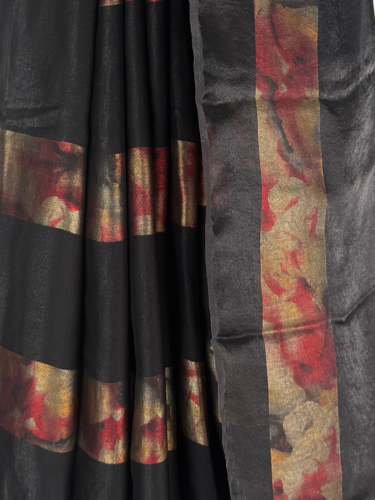 MIMOSA Black Saree Saree — fleets shot full lifestyle