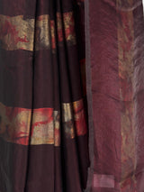 MIMOSA Chocolate Saree Saree — fleets shot full lifestyle