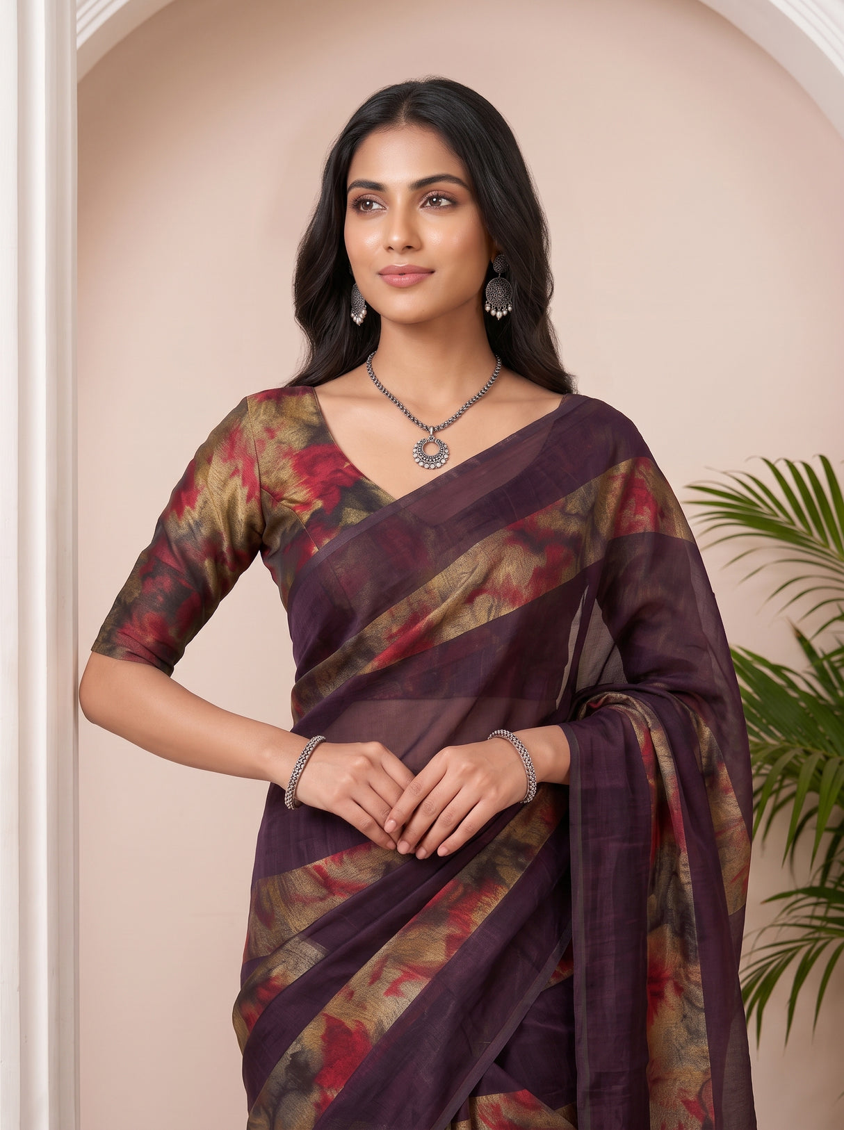 MIMOSA Jamun Saree Saree — pose 10 styling detail