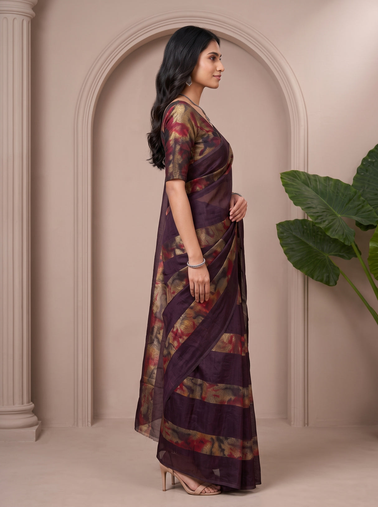 MIMOSA Jamun Saree Saree — pose 3 styling detail