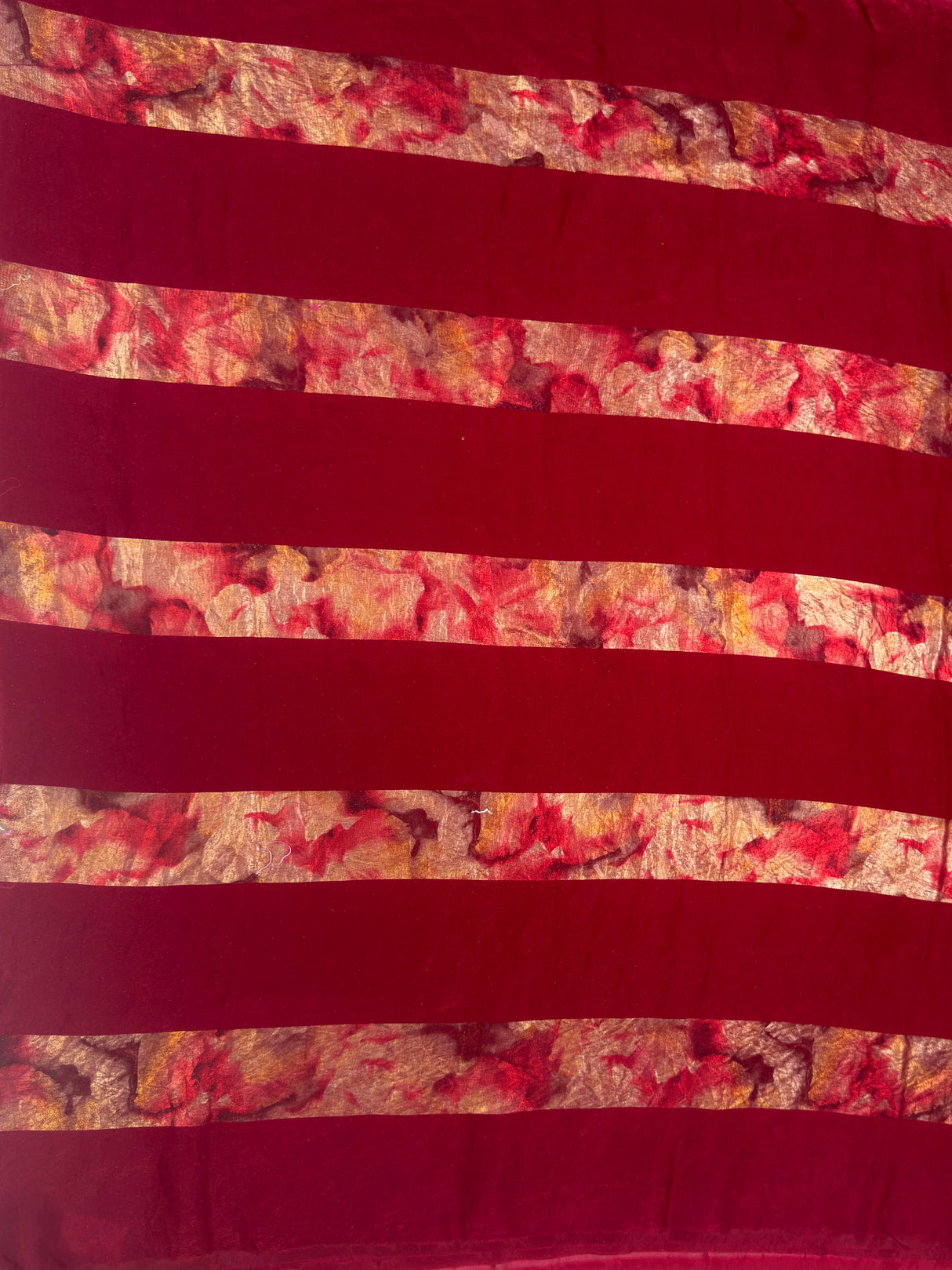 MIMOSA Maroon Saree Saree — pallu and zari work detail