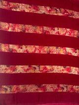 MIMOSA Maroon Saree Saree — pallu and zari work detail