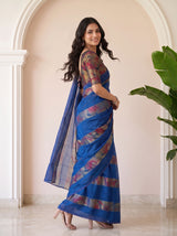 MIMOSA Navy Saree Saree — pose 9 styling detail