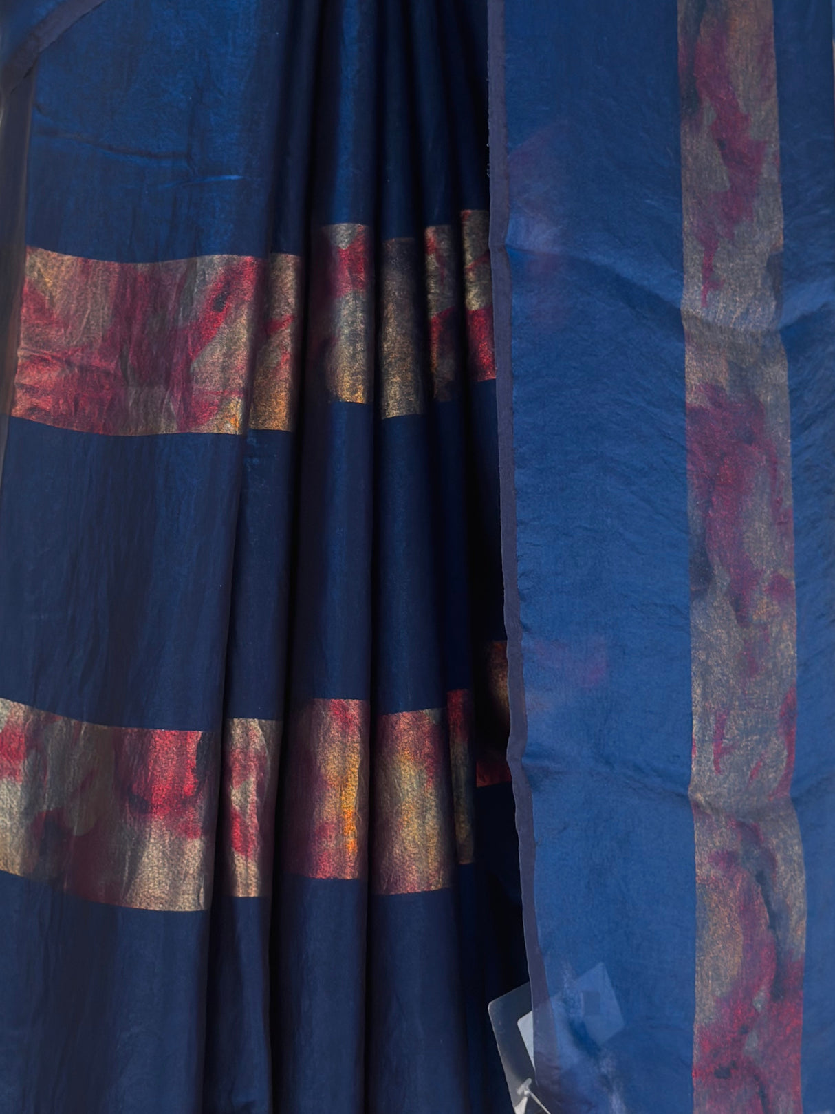 MIMOSA Navy Saree Saree — fleets shot full lifestyle