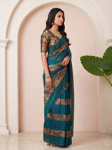 MIMOSA Sapphire Saree Saree — pose 3 styling detail